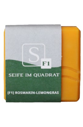 Seife im Quadrat F1 Rosmarin-Lemongras / Hand- und Körperseife
